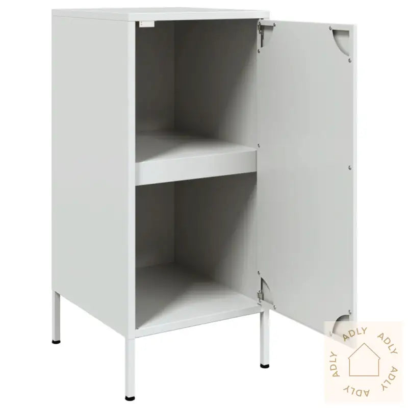 Skjenker 2 Stk Hvit 36X39X79 Cm Stål