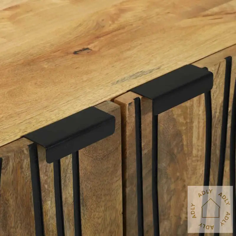 Skap - 60 X 33,5 X 75 Cm, Laget Av Solid Mangotre.