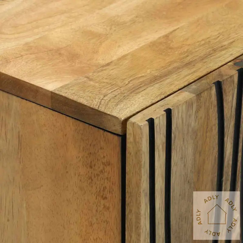 Skap - 60 X 33,5 X 75 Cm, Laget Av Solid Mangotre.