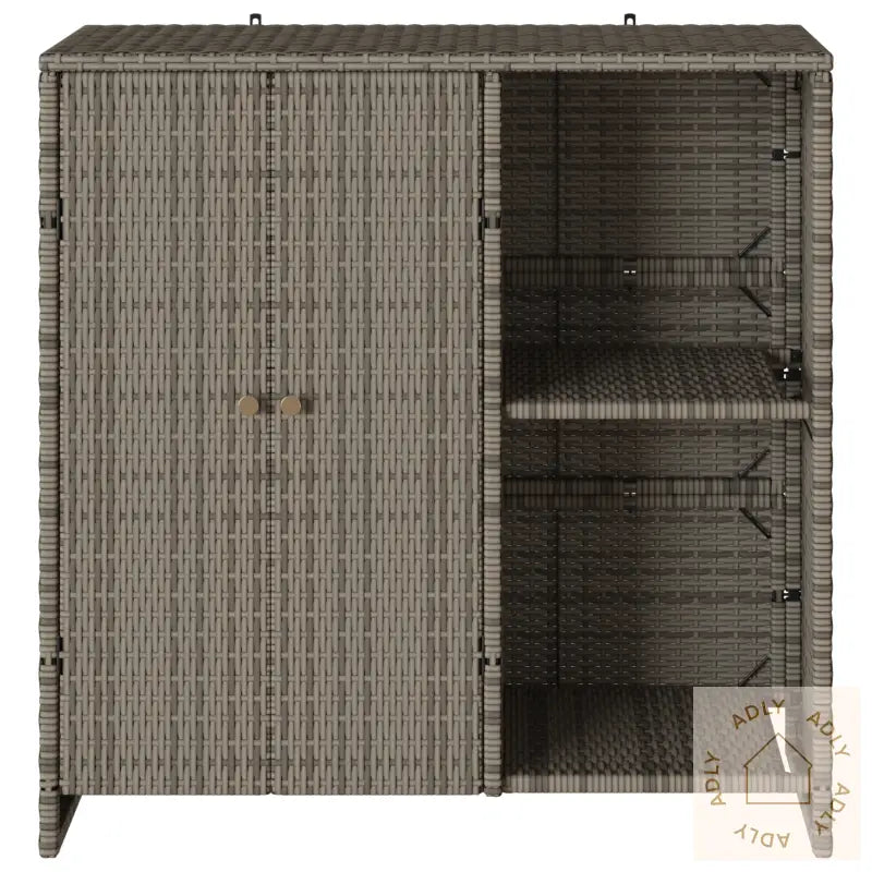 Oppbevaringsskap Grå 100X36X102 Cm Rattan