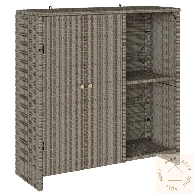 Oppbevaringsskap Grå 100X36X102 Cm Rattan