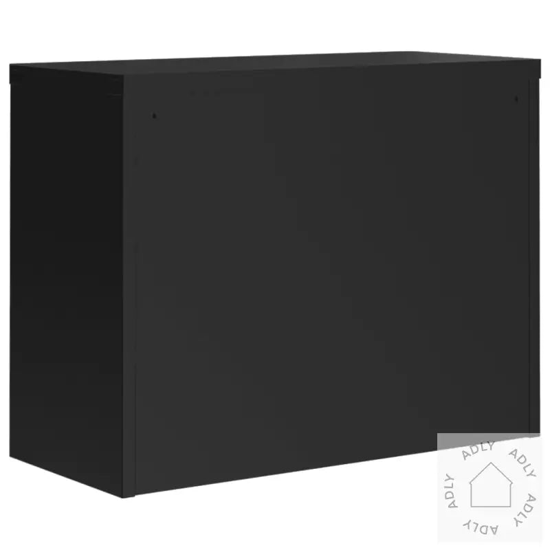 Arkivskap Svart 90X40X110 Cm Stål