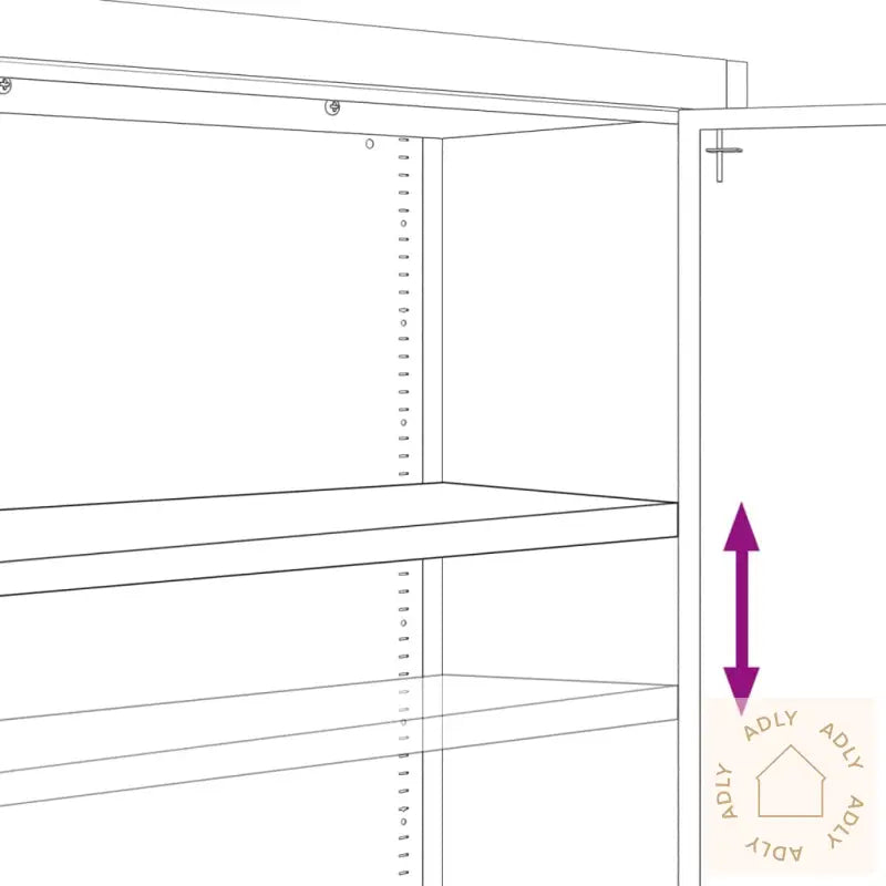 Arkivskap Hvit 90X40X130 Cm Stål