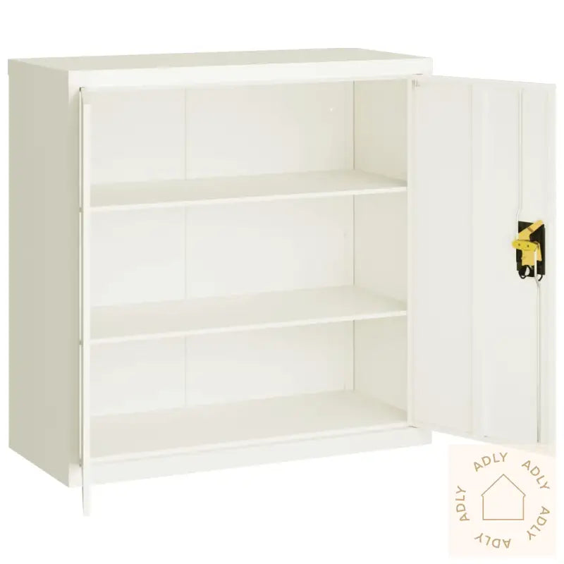 Arkivskap Hvit 90X40X130 Cm Stål