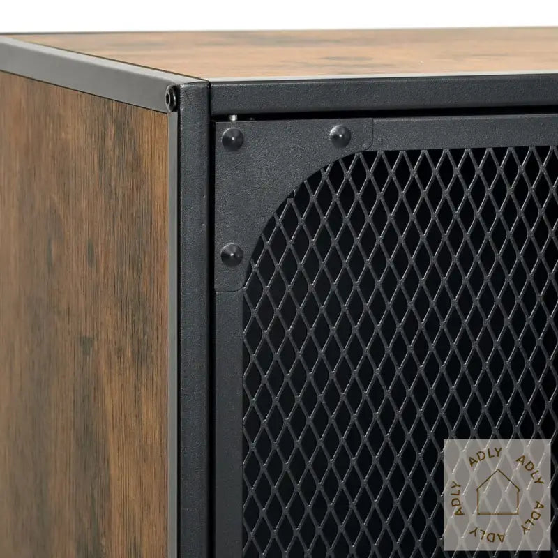 Oppbevaringsskap Rustikk Brun 72X36X82 Cm Metall Og Mdf