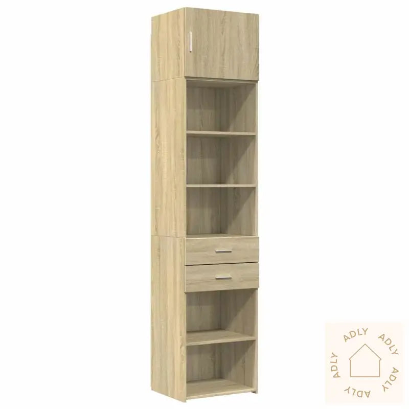 Smalt Oppbevaringsskap Sonoma Eik 50X42,5X225 Cm Konstruert Tre
