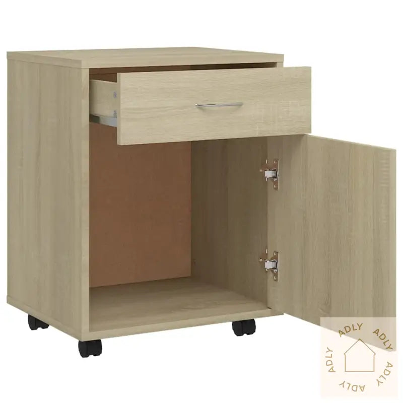 Rulleskap Sonoma Eik 45X38X54 Cm Konstruert Tre