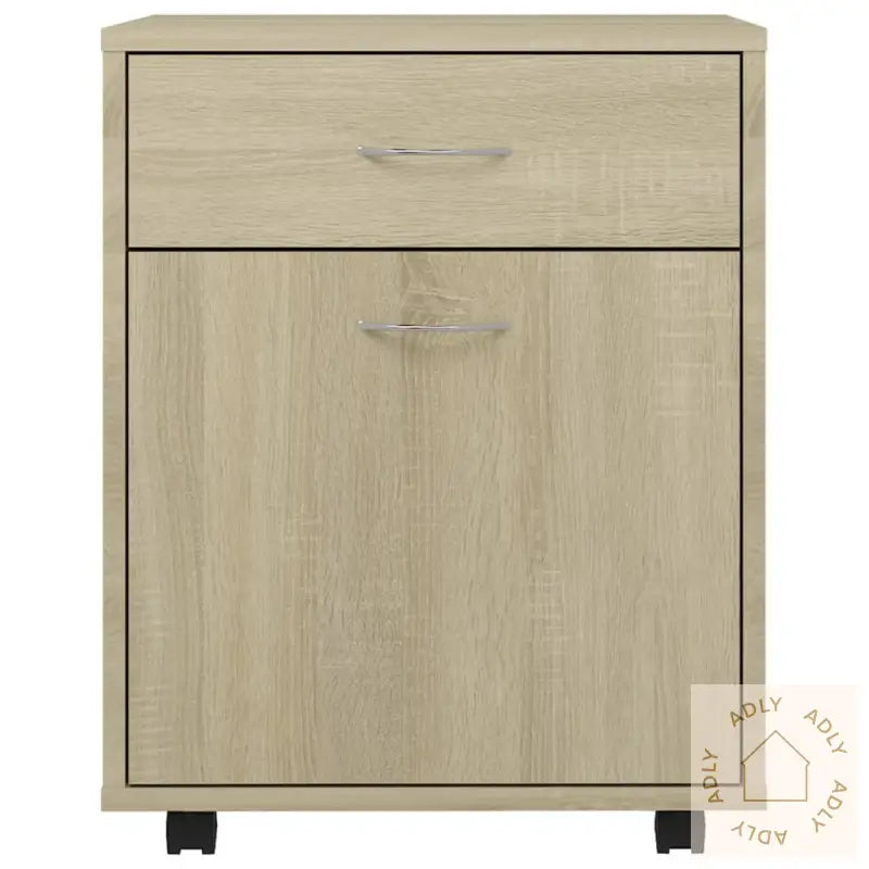 Rulleskap Sonoma Eik 45X38X54 Cm Konstruert Tre