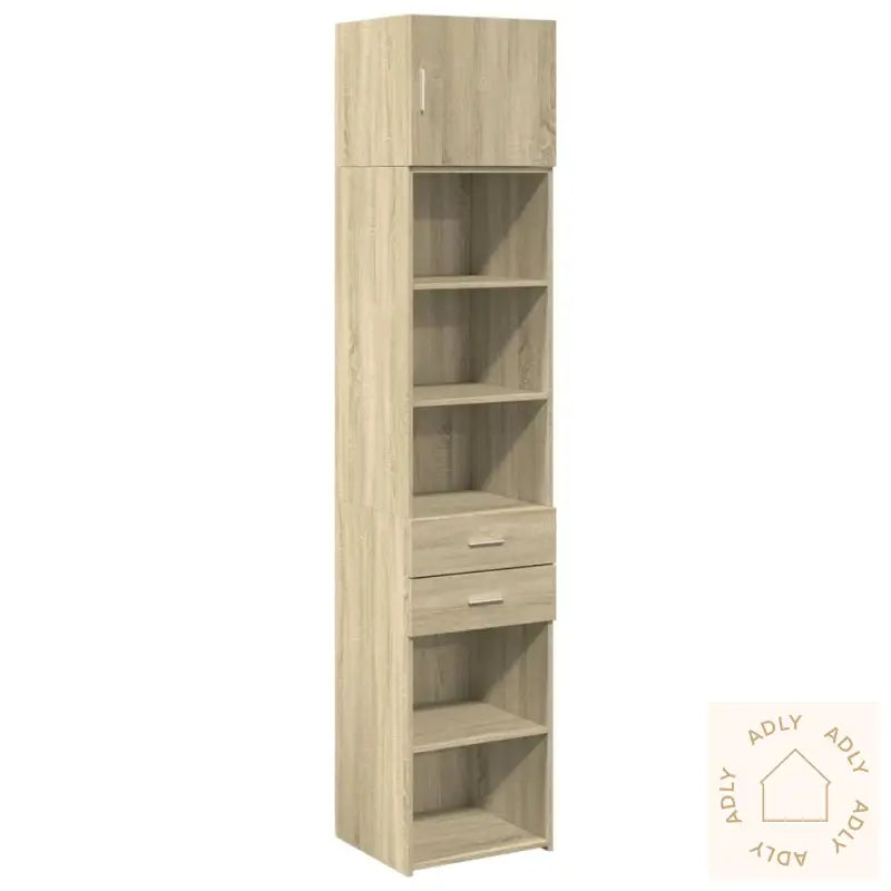 Smalt Oppbevaringsskap Sonoma Eik 45X42,5X225 Cm Konstruert Tre
