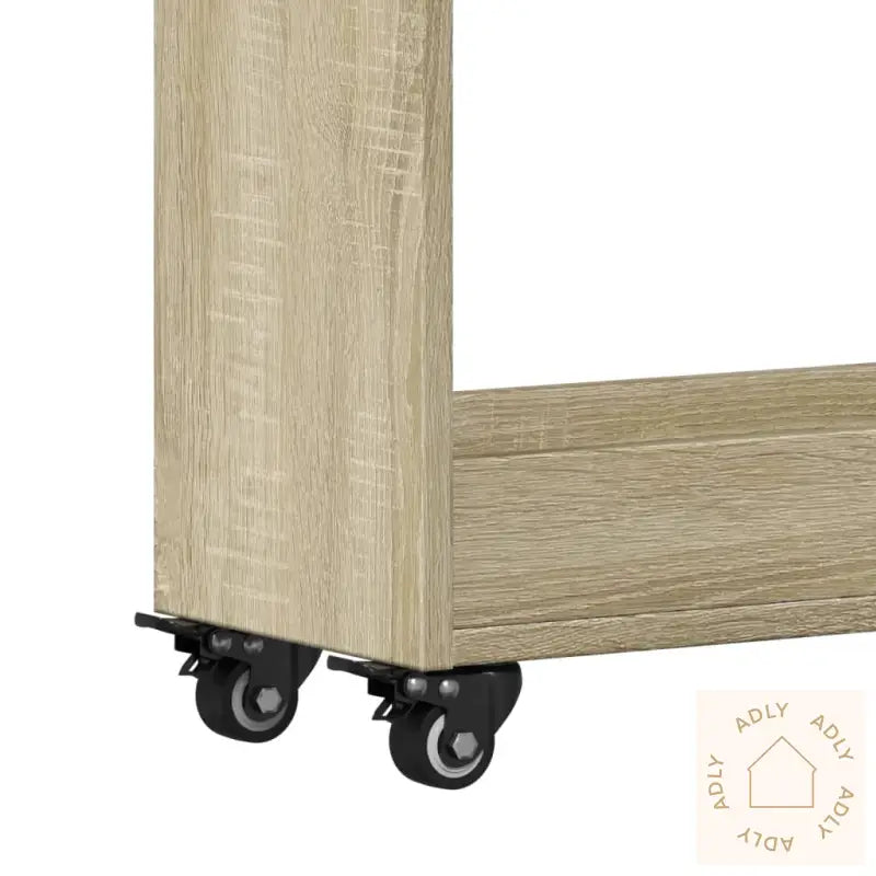 Sidebord Med Hjul Sonoma Eik 60X22X79 Cm Konstruert Tre