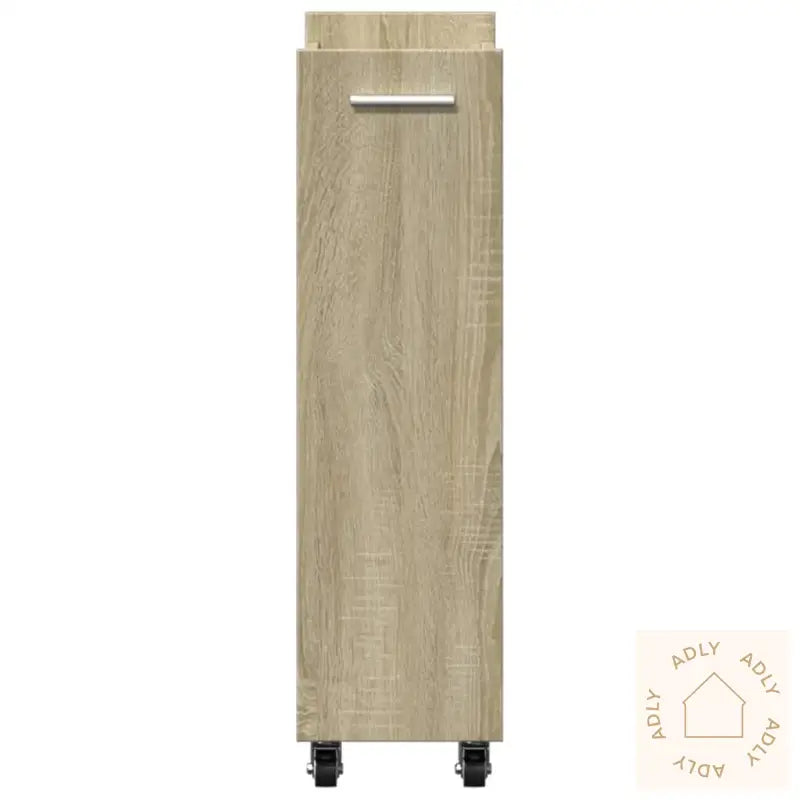 Sidebord Med Hjul Sonoma Eik 60X22X79 Cm Konstruert Tre