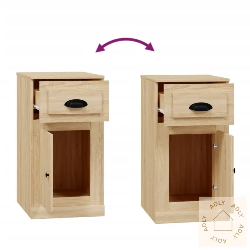 Sideskap Med Skuff Sonoma Eik 40X50X75 Cm Konstruert Tre