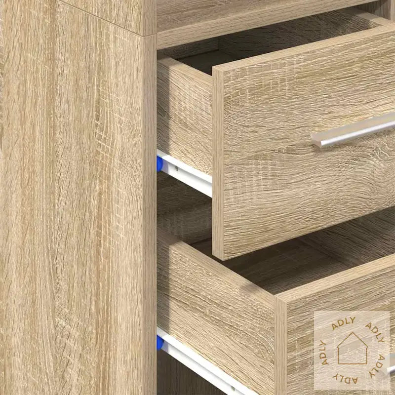 Smalt Oppbevaringsskap Sonoma Eik 30X42,5X225 Cm Konstruert Tre