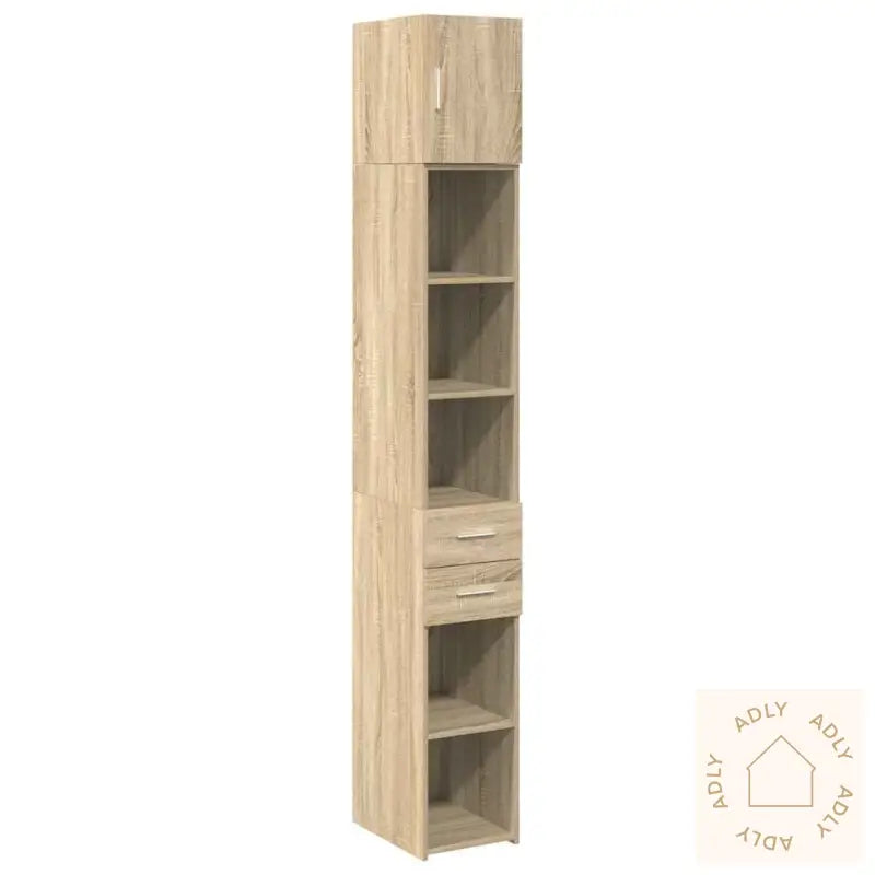 Smalt Oppbevaringsskap Sonoma Eik 30X42,5X225 Cm Konstruert Tre