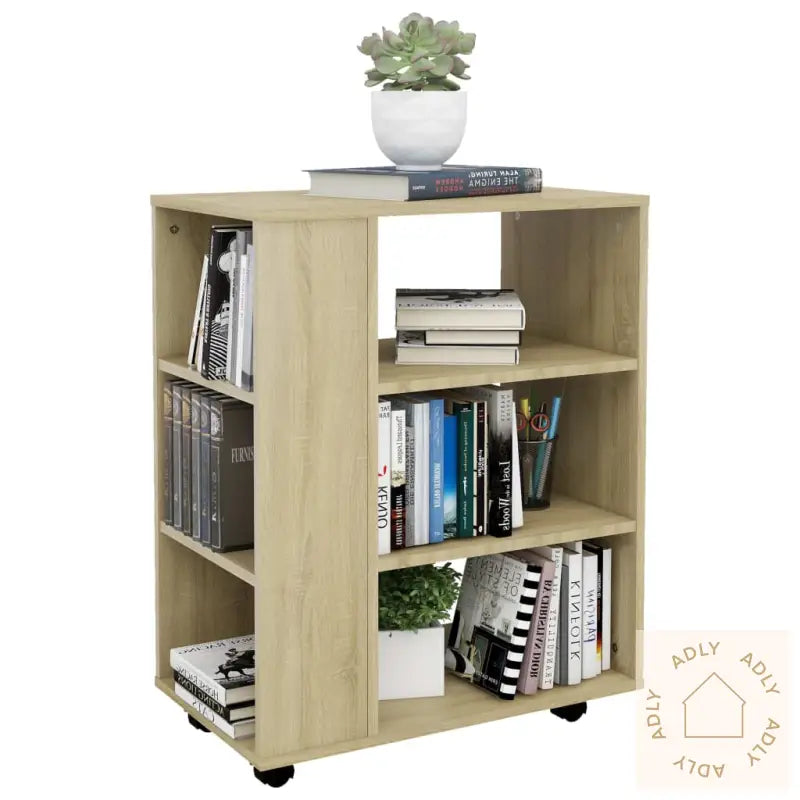 Rulleskap Sonoma Eik 60X35X75 Cm Konstruert Tre