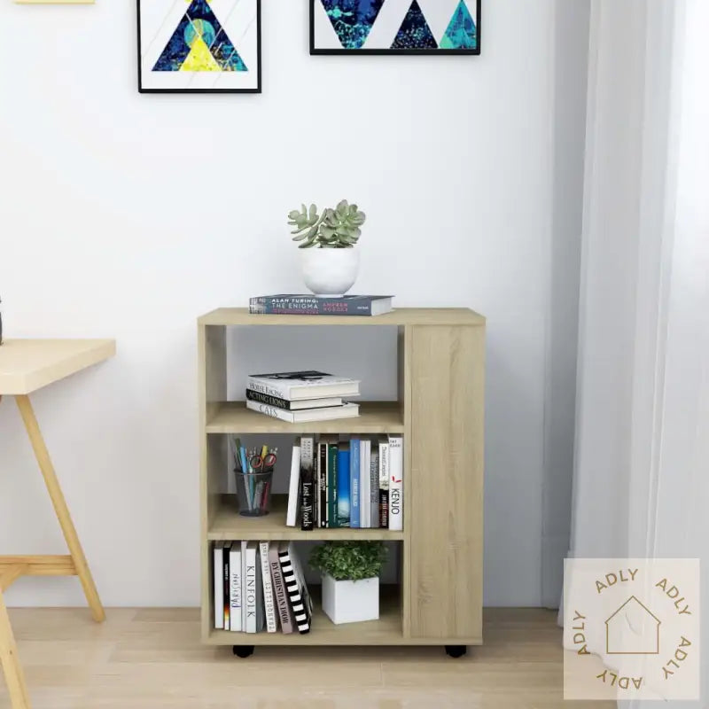 Rulleskap Sonoma Eik 60X35X75 Cm Konstruert Tre