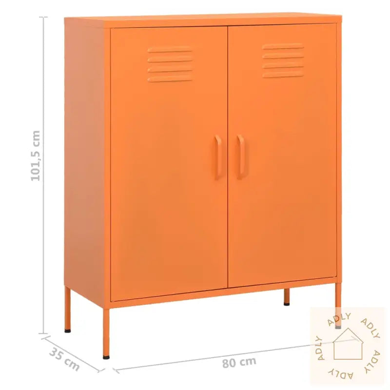 Oppbevaringsskap Oransje 80X35X101,5 Cm Stål