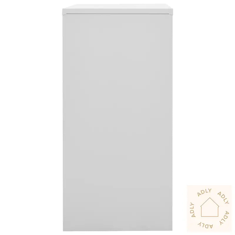 Oppbevaringsskap 2 Stk Lysegrå Og Rød 90X45X92,5 Cm Stål