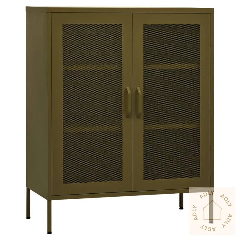 Oppbevaringsskap Olivengrønn 80X35X101,5 Cm Stål