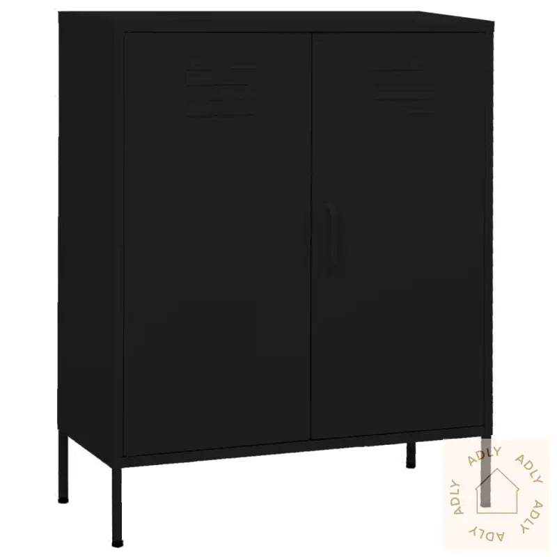 Oppbevaringsskap Svart 80X35X101,5 Cm Stål