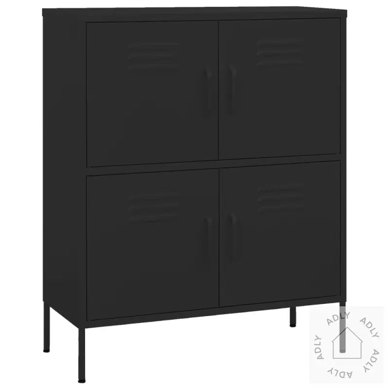 Oppbevaringsskap Svart 80X35X101,5 Cm Stål