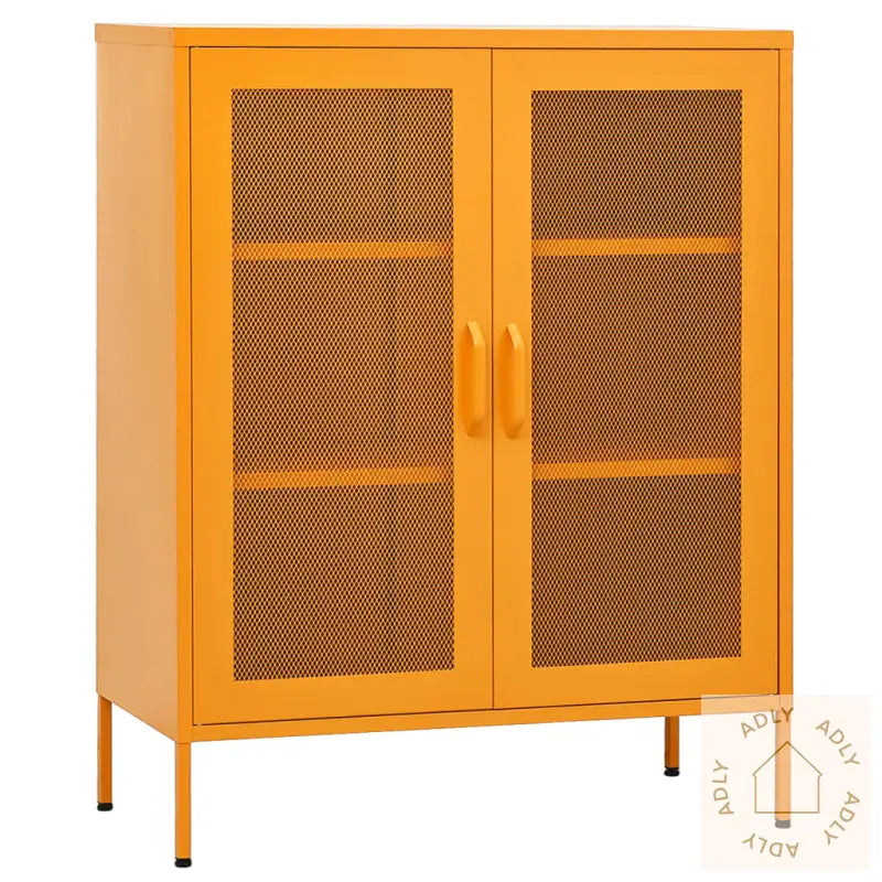 Oppbevaringsskap Sennepsgul 80X35X101,5 Cm Stål