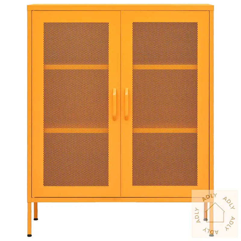 Oppbevaringsskap Sennepsgul 80X35X101,5 Cm Stål