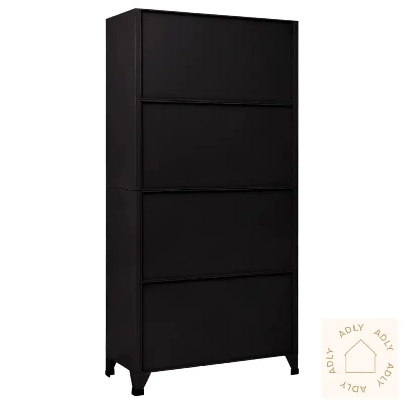 Oppbevaringsskap Svart 90X45X180 Cm Stål