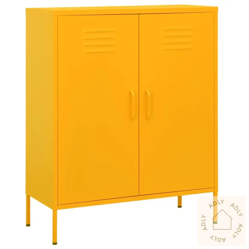 Oppbevaringsskap Sennepsgul 80X35X101,5 Cm Stål