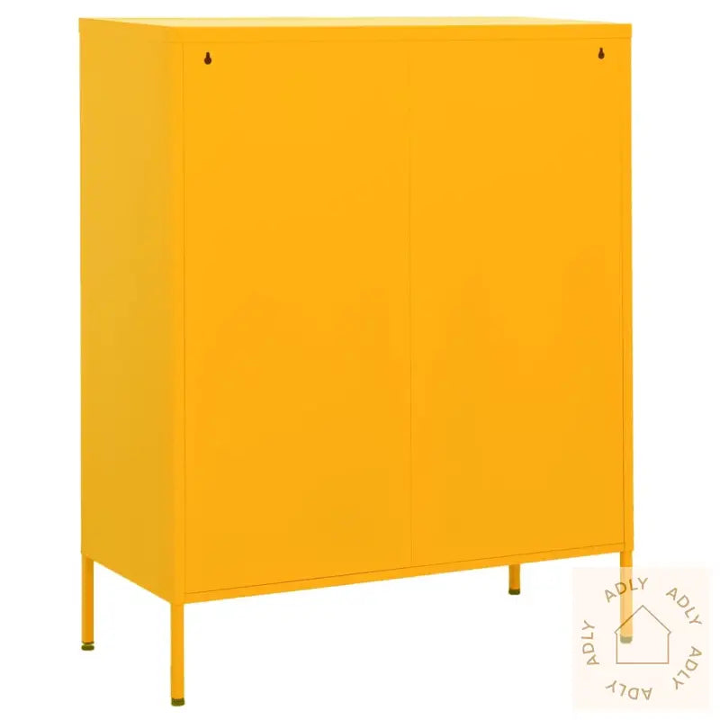 Oppbevaringsskap Sennepsgul 80X35X101,5 Cm Stål