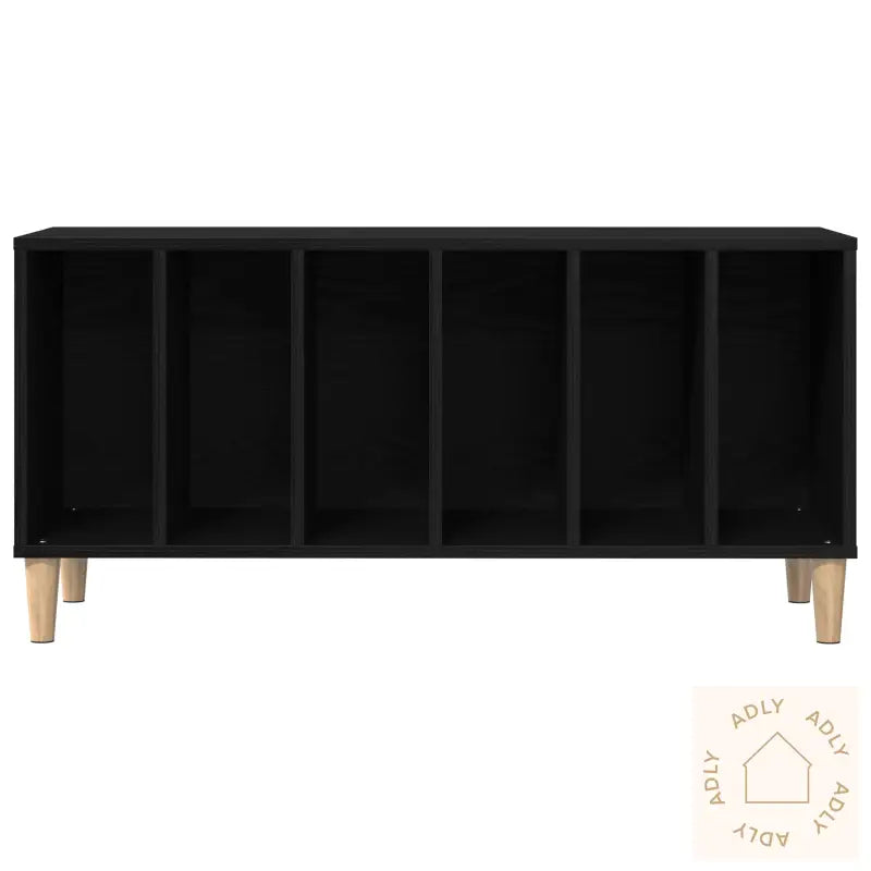 Ep Record Cabinet Svart Eik 100X38X48 Cm Konstruert Tre