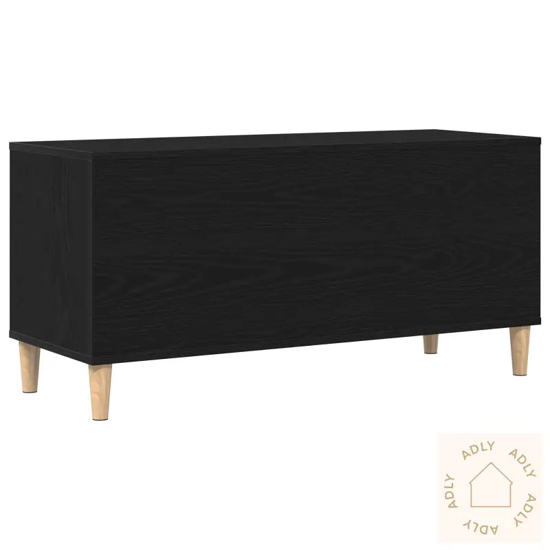 Ep Record Cabinet Svart Eik 100X38X48 Cm Konstruert Tre