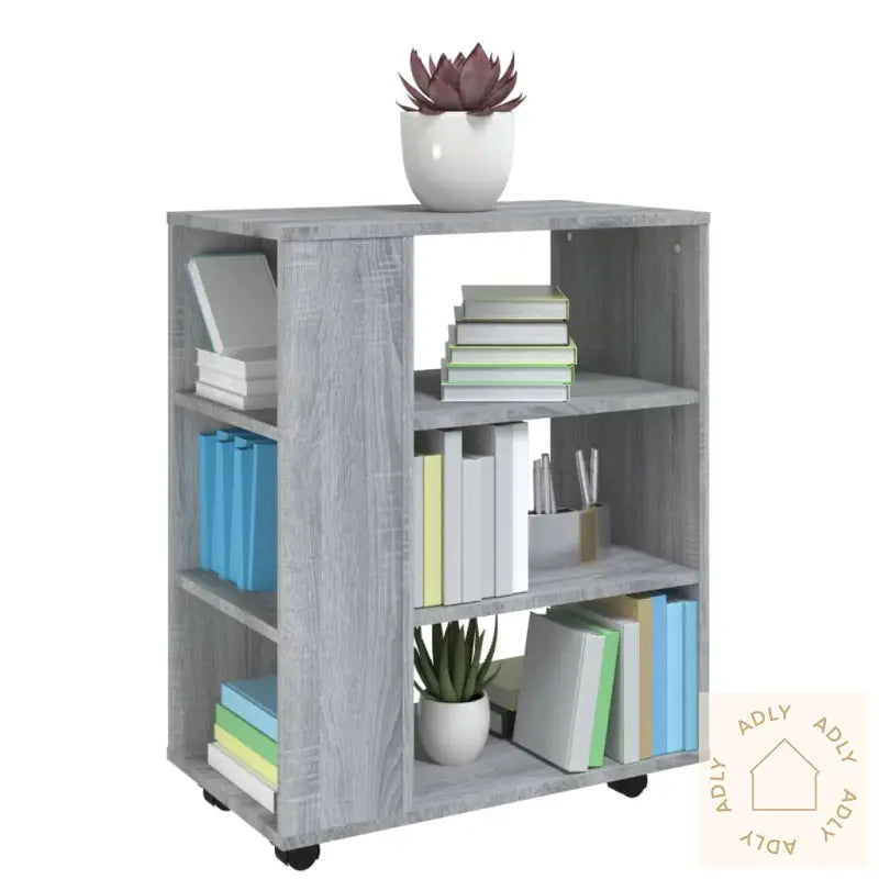 Rulleskap Grå Sonoma 60X35X75 Cm Konstruert Tre