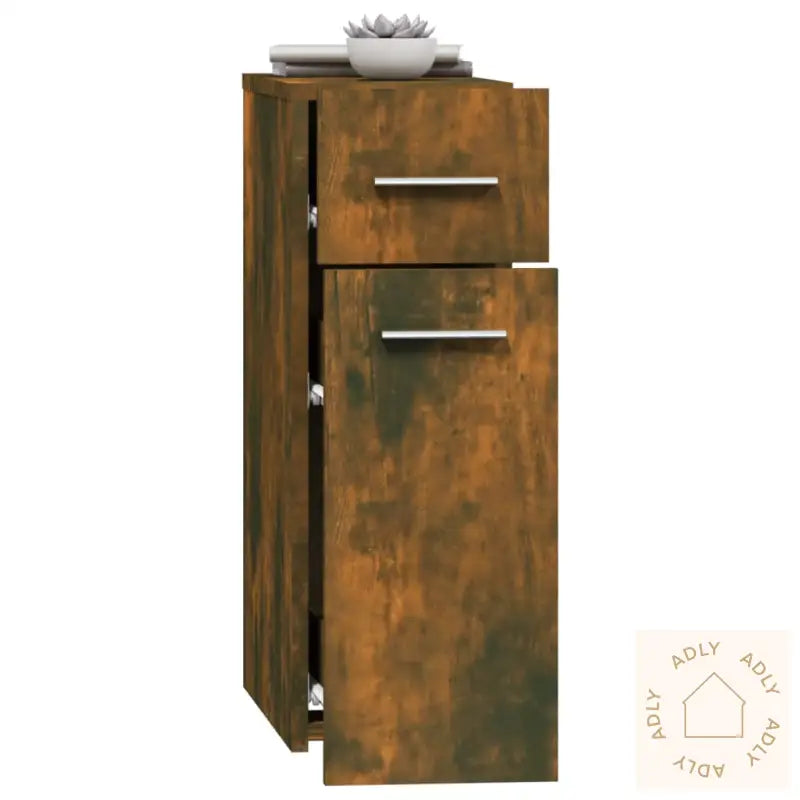 Apotekskap Røkt Eik 20X45,5X60 Cm Konstruert Tre