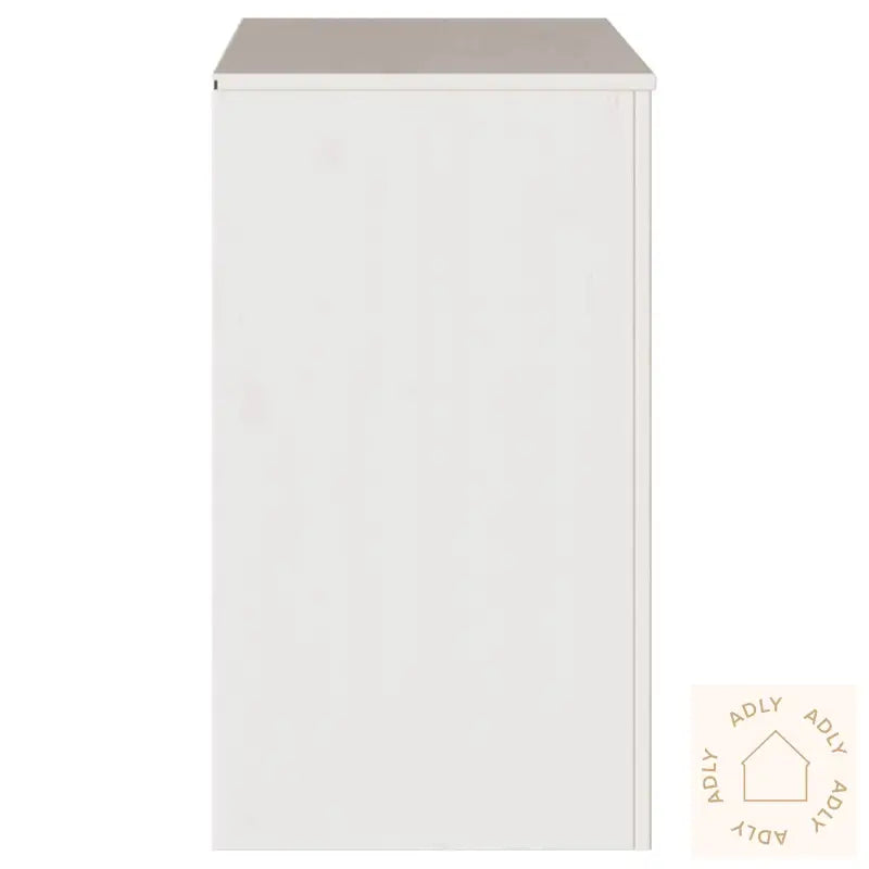Sideboard &quot;Drammen&quot; Hvit 79X43X75,5 Cm Massivt Furu