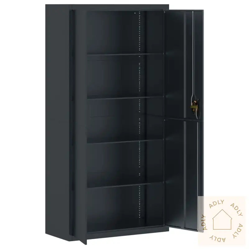 Arkivskap Antrasitt 90X40X220 Cm Stål
