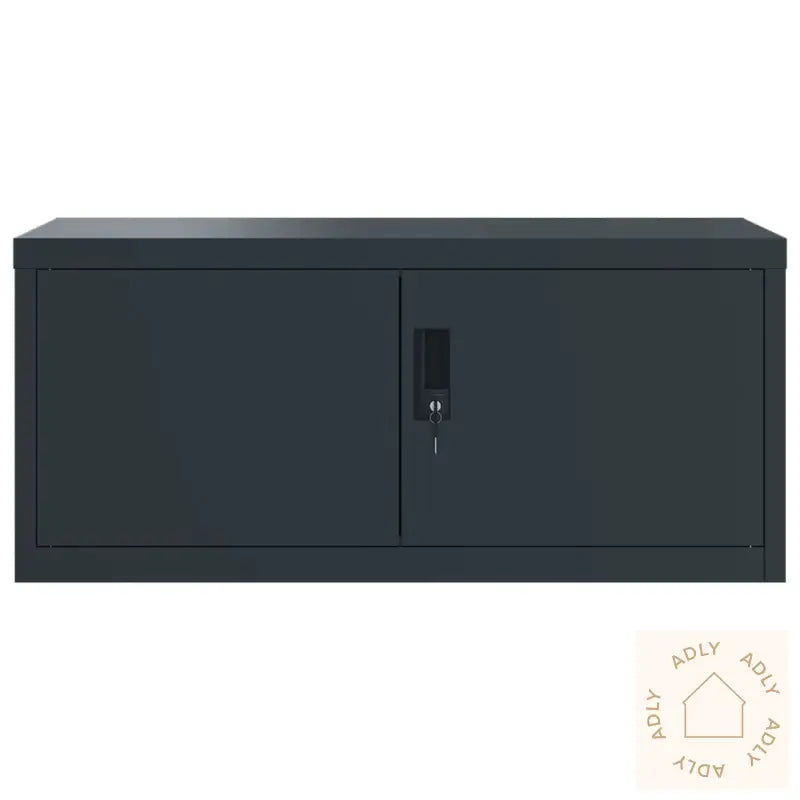 Arkivskap Antrasitt 90X40X240 Cm Stål