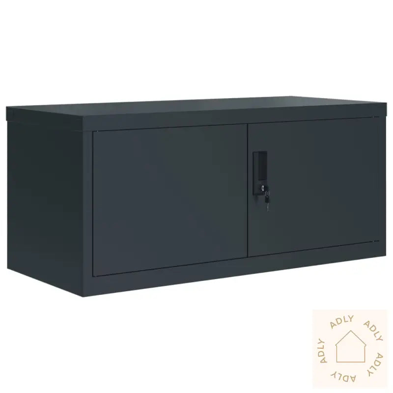 Arkivskap Antrasitt 90X40X240 Cm Stål