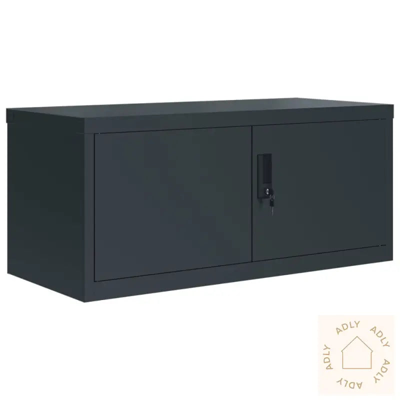 Arkivskap Antrasitt 90X40X220 Cm Stål