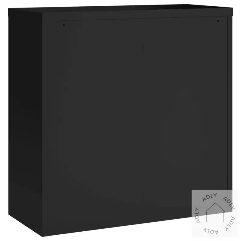 Arkivskap Svart 90X40X130 Cm Stål
