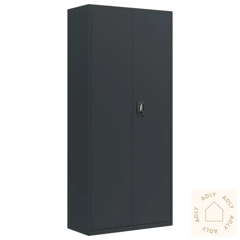 Arkivskap Antrasitt 90X40X240 Cm Stål