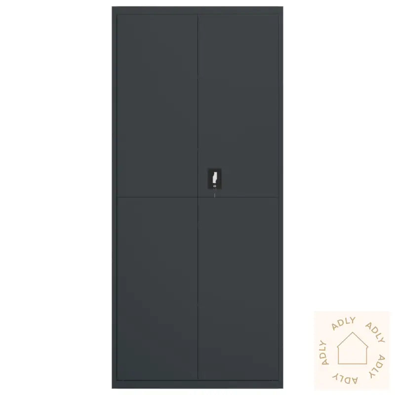 Arkivskap Antrasitt 90X40X240 Cm Stål