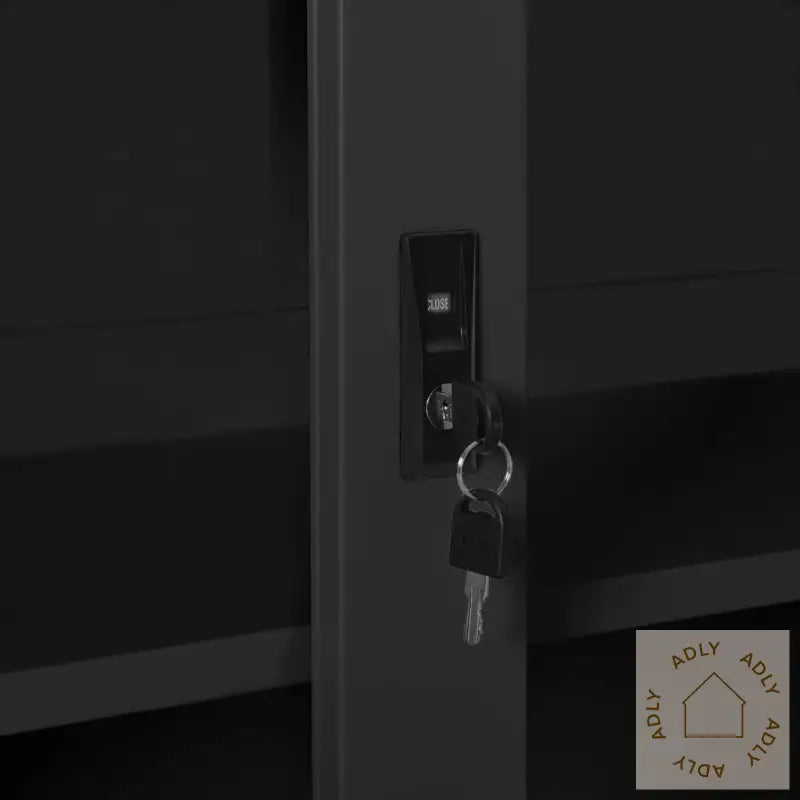 Skap Med Skyvedør Og Plantekasse Antrasitt Stål