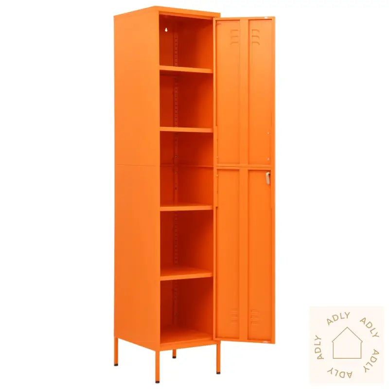 Oppbevaringsskap Oransje 35X46X180 Cm Stål