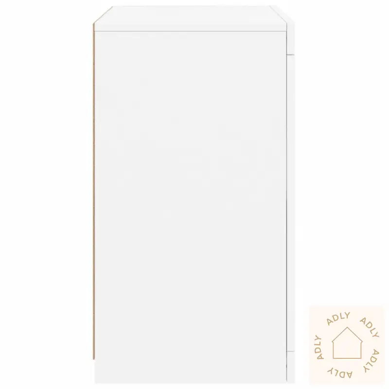 Sideskap Med Led 2 Stk Hvit Konstruert Tre