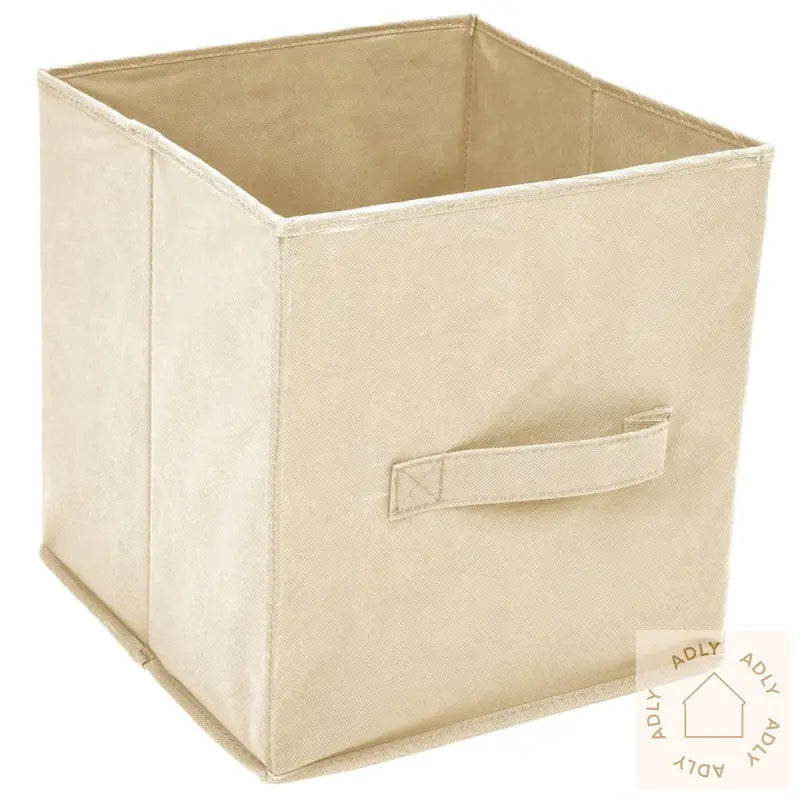 Oppbevaringsskap Med 4 Stoffkurver Kremhvit 63X30X71 Cm Stål