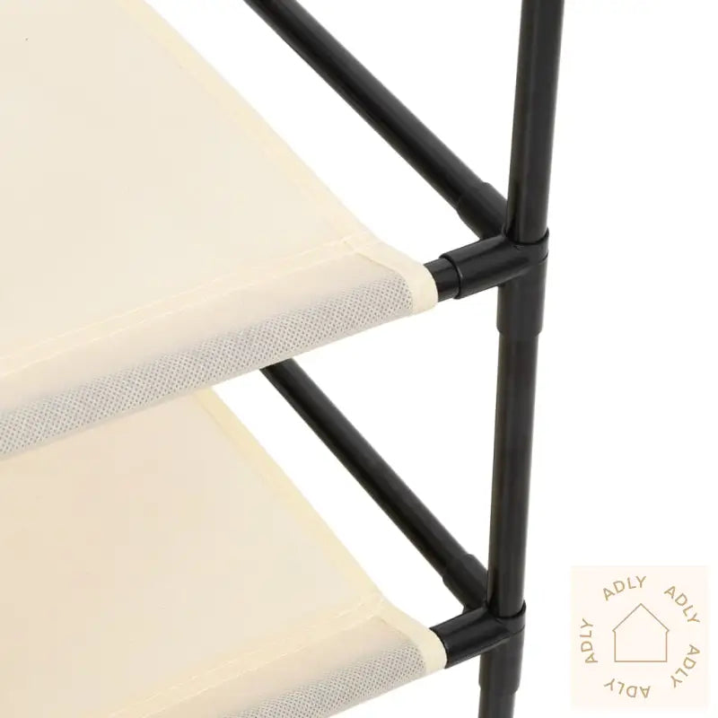 Oppbevaringsskap Med 4 Stoffkurver Kremhvit 63X30X71 Cm Stål
