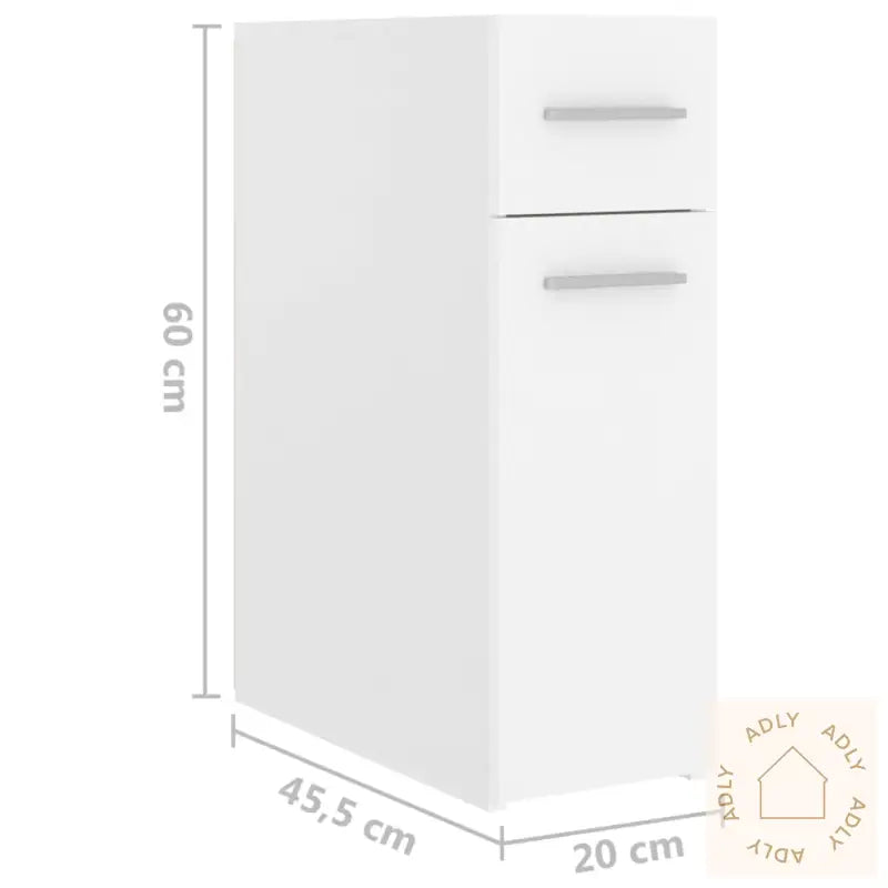 Apotekskap Hvit 20X45,5X60 Cm Konstruert Tre