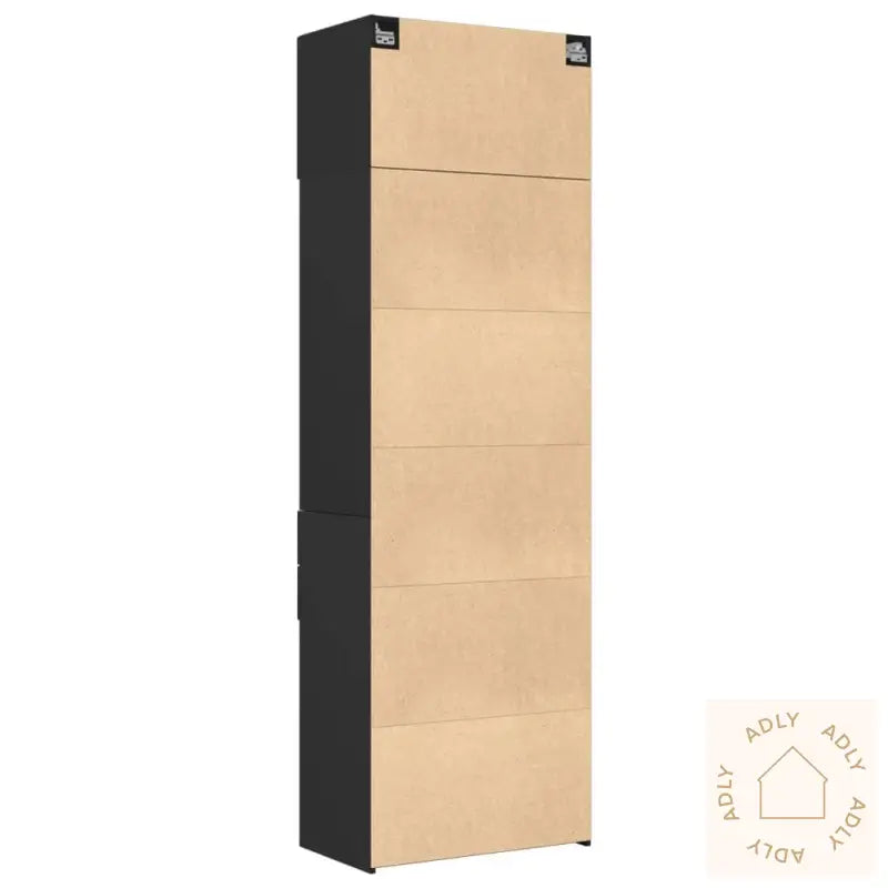 Oppbevaringsskap Svart 70X42,5X225 Cm Konstruert Tre