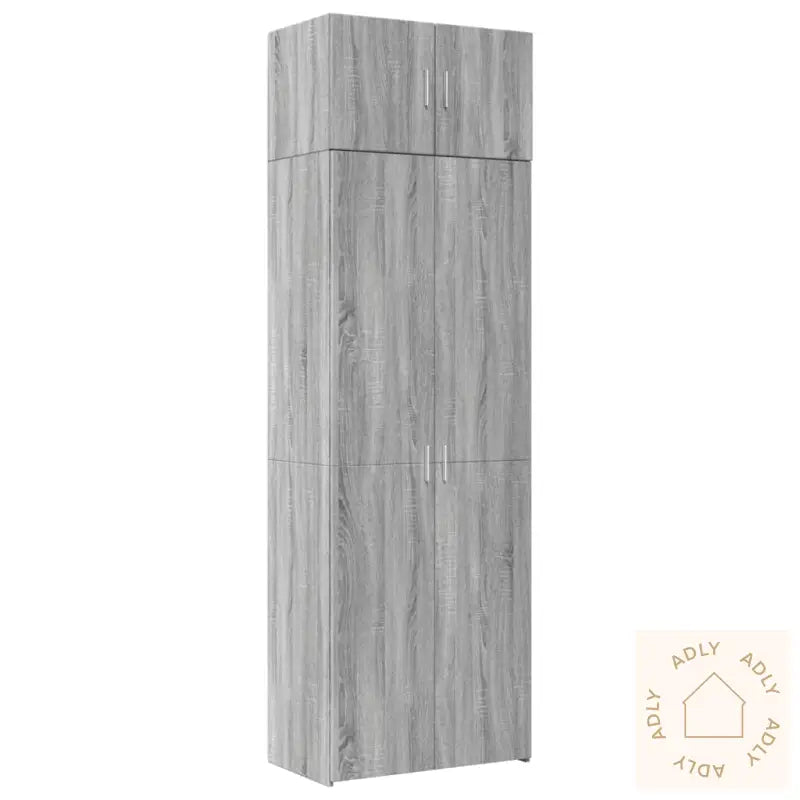 Oppbevaringsskap Grå Sonoma 70X42,5X225 Cm Konstruert Tre